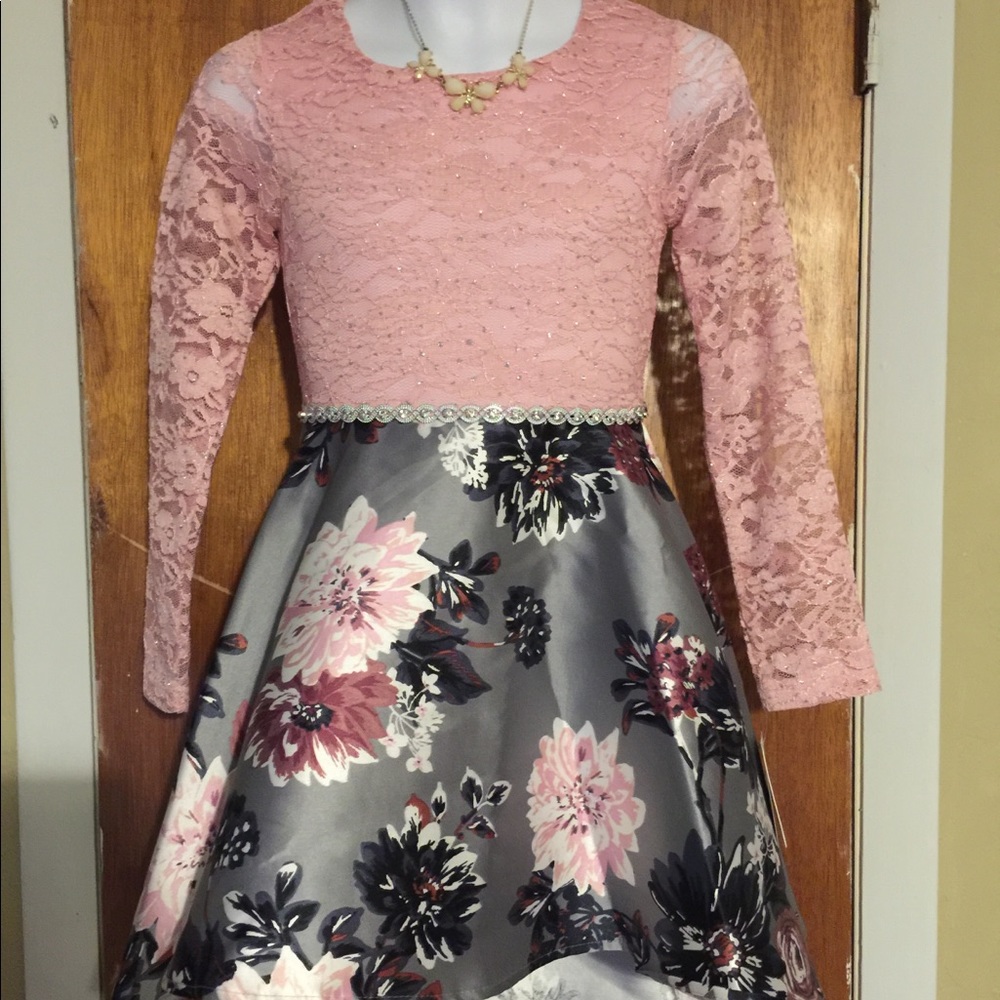 Pink/ grey speechless pageant dress s:7